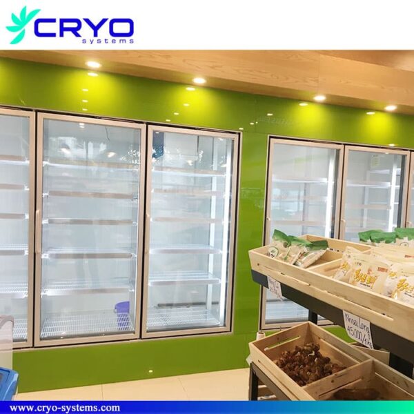 display Cold room for supermarket with glass door