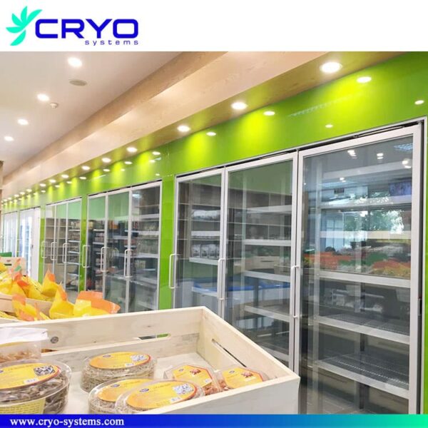 display cold room t with glass door for supermarket