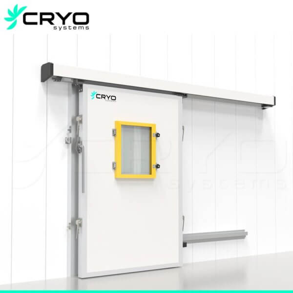 Sliding door with glass window - Controlled atmosphere door