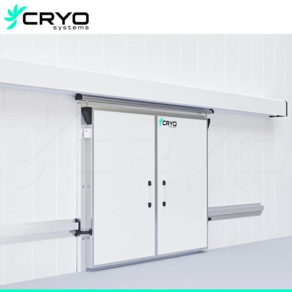 two leafs automatic sliding door