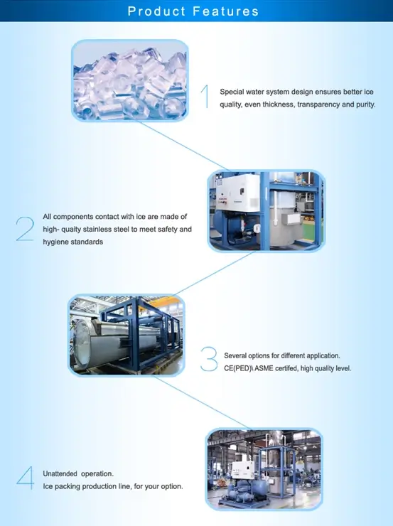 tube ice machine product feztures